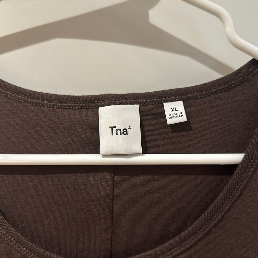 Aritzia TNA Juno Dress - Rich Mocha Brown - Size XL - Picture 7 of 9